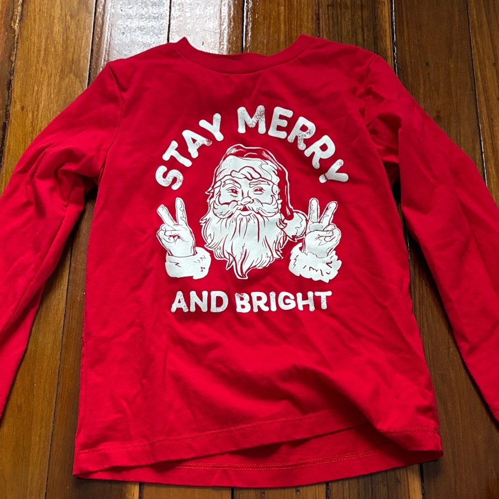 Holiday Time Red Long Sleeve Kids Shirt